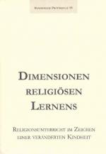 Cover-Bild Dimensionen religiösen Lernens