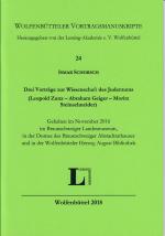 Cover-Bild Drei Vorträge zur Wissenschaft des Judentums (Leopold Zuns - Abraham Geiger - Moritz Steinschneider)