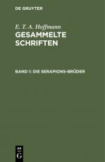Cover-Bild E. T. A. Hoffmann: Gesammelte Schriften / Die Serapions-Brüder
