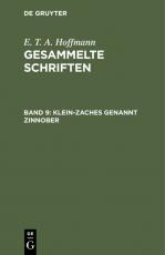 Cover-Bild E. T. A. Hoffmann: Gesammelte Schriften / Klein-Zaches genannt Zinnober