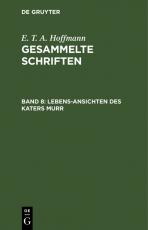 Cover-Bild E. T. A. Hoffmann: Gesammelte Schriften / Lebens-Ansichten des Katers Murr
