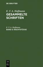 Cover-Bild E. T. A. Hoffmann: Gesammelte Schriften / Nachtstücke