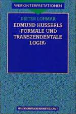 Cover-Bild Edmund Husserls "Formale und transzendentale Logik"