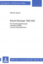 Cover-Bild Eduard Spranger 1902 - 1933