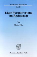 Cover-Bild Eigen-Verantwortung im Rechtsstaat.