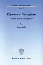 Cover-Bild Eigentum an Naturgütern.