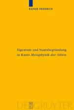 Cover-Bild Eigentum und Staatsbegründung in Kants 'Metaphysik der Sitten'