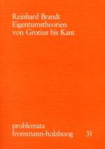 Cover-Bild Eigentumstheorien von Grotius bis Kant