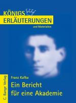 Cover-Bild Ein Bericht für eine Akademie von Franz Kafka.