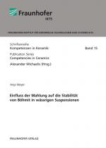 Cover-Bild Einfluss der Mahlung auf die Stabilität von Böhmit in wässrigen Suspensionen