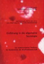Cover-Bild Einführung in die allgemeine Soziologie