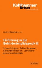 Cover-Bild Einführung in die Behindertenpädagogik III