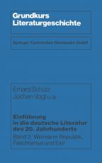 Cover-Bild Einführung in die deutsche Literatur des 20. Jahrhunderts