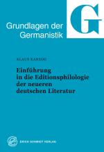 Cover-Bild Einführung in die Editionsphilologie der neueren deutschen Literatur