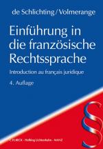 Cover-Bild Einführung in die französische Rechtssprache