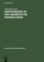 Cover-Bild Einführung in die generative Phonologie