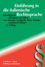 Cover-Bild Einführung in die italienische Rechtssprache