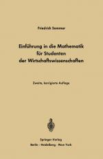 Cover-Bild Einführung in die Mathematik für Studenten der Wirtschaftswissenschaften