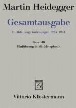 Cover-Bild Einführung in die Metaphysik (Sommersemester 1935)