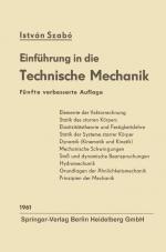 Cover-Bild Einführung in die technische Mechanik