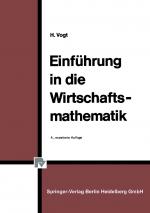 Cover-Bild Einführung in die Wirtschaftsmathematik