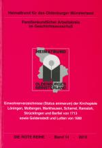 Cover-Bild Einwohnerverzeichnis (Status animarum) der Kirchspiele Löningen, Molbergen, Markhausen, Scharrel, Ramsloh, Strücklingen und Barßel von 1713 sowie Goldenstedt und Lutten von 1690