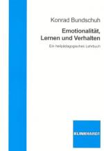 Cover-Bild Emotionalität, Lernen und Verhalten