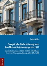 Cover-Bild Energetische Modernisierung nach dem Mietrechtsänderungsgesetz 2013