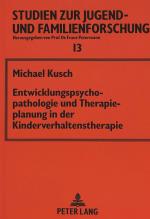 Cover-Bild Entwicklungspsychopathologie und Therapieplanung in der Kinderverhaltenstherapie