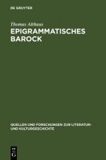 Cover-Bild Epigrammatisches Barock