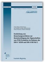Cover-Bild Erarbeitung von Bewertungsverfahren zur Berücksichtigung der Eigenschaften von PCM-Produkten im Rahmen der DIN V 18599 und DIN 4108 Teil 2. Abschlussbericht