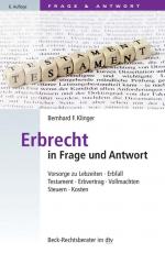 Cover-Bild Erbrecht in Frage und Antwort