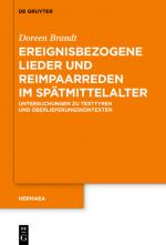 Cover-Bild Ereignisbezogene Lieder und Reimpaarreden im Spätmittelalter