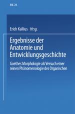 Cover-Bild Ergebnisse der Anatomie und Entwicklungsgeschichte