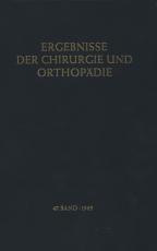 Cover-Bild Ergebnisse der Chirurgie und Orthopädie