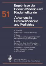 Cover-Bild Ergebnisse der Inneren Medizin und Kinderheilkunde / Advances in Internal Medicine and Pediatrics
