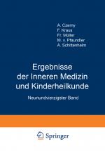 Cover-Bild Ergebnisse der Inneren Medizin und Kinderheilkunde