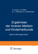 Cover-Bild Ergebnisse der Inneren Medizin und Kinderheilkunde