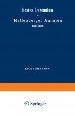 Cover-Bild Erstes Dezennium der Helfenberger Annalen 1886/1895 / Helfenberger Annalen 1896