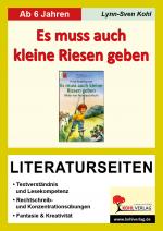 Cover-Bild Es muss auch kleine Riesen geben - Literaturseiten