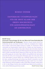 Cover-Bild Esoterische Unterweisungen für die erste Klasse der Freien Hochschule für Geisteswissenschaft am Goetheanum 1924