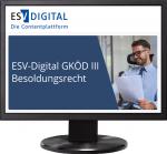 Cover-Bild ESV-Digital GKÖD III Besoldungsrecht des Bundes und der Länder - Jahresabonnement bei Kombibezug Print und Datenbank