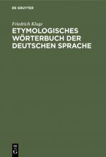 Cover-Bild Etymologisches Wörterbuch der deutschen Sprache