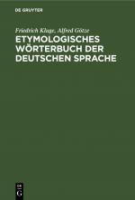 Cover-Bild Etymologisches Wörterbuch der deutschen Sprache