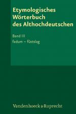 Cover-Bild Etymologisches Wörterbuch des Althochdeutschen, Band 3