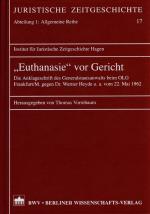 Cover-Bild "Euthanasie" vor Gericht