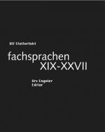 Cover-Bild fachsprachen XIX-XXVII