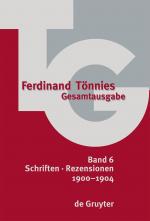 Cover-Bild Ferdinand Tönnies: Gesamtausgabe (TG) / 1900–1904