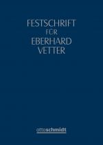 Cover-Bild Festschrift für Eberhard Vetter zum 70. Geburtstag