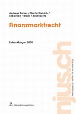 Cover-Bild Finanzmarktrecht, Entwicklungen 2009